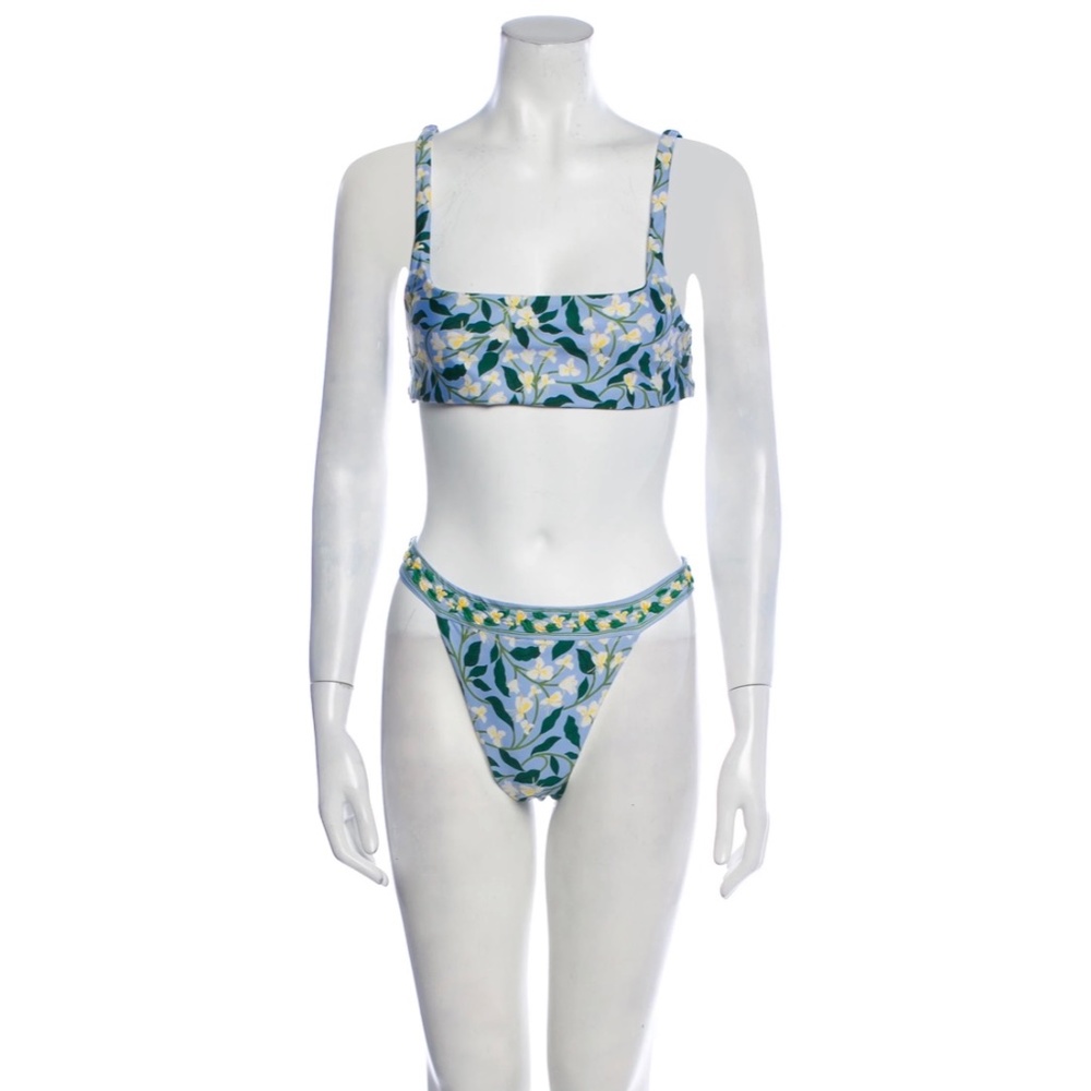 AGUA BY AGUA BENDITA LLUVIA DOS GARDENIAS FLORAL BIKINI BOTTOMS - NWT